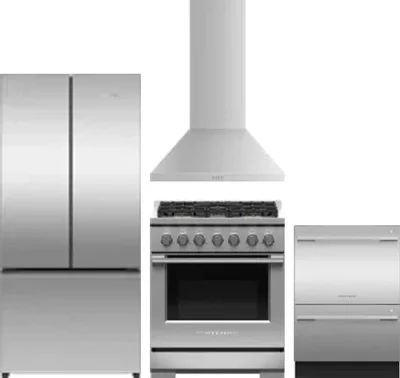 4 Piece Package Includes Refrigerator, Range, Hood And Dishwasher